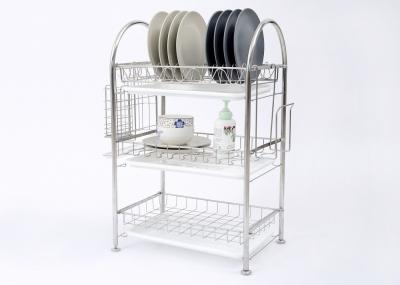 China Household Masters Steel Plate Rack For Kitchen , 3 Tier Dish Drying Kitchen Racks And Stands for sale