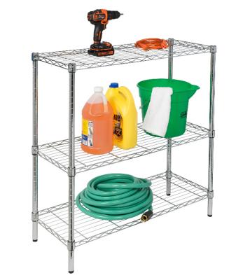 China 3 Tiers Chrome Wire Shelving NSF Approval Adjustable Height And Quick Assembly for sale