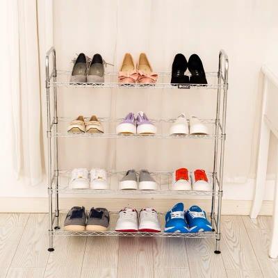 China H258 Chrome Finish Compact Shoe Rack , Adjustable Shoe Racks And Organizers for sale