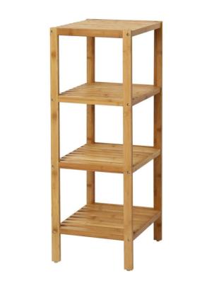 China Multifunctional Storage Shelving Units , Plant Flower Holder Bamboo Square Rack Shelving for sale