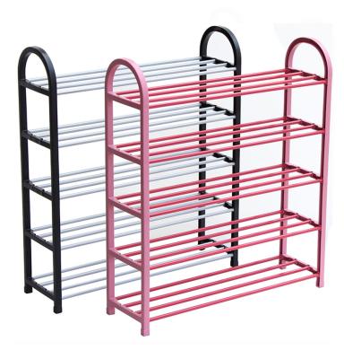 China H275 Metal And PP Plastic Space Saving Shoe Rack With Molded Plastic Support Frames for sale