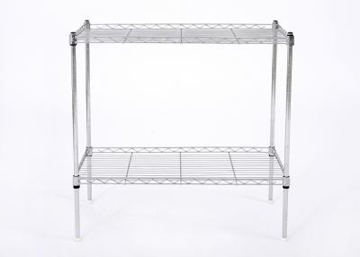 China H307  Metal Wire Storage Shelves Two Tier Chrome Plating Rust, scratch, and dent resistant Table Shelving for sale