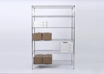 China 6 Tier Metal Wire Storage Shelves Folding Convenient With Strong Bearing for sale