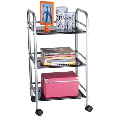 China Simple Assembling Stainless Steel Trolley With Full Metal Frame Structure for sale