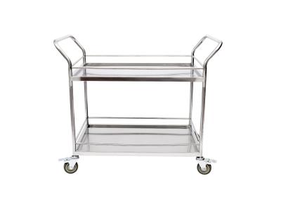 China Metal Trolley Stainless Steel Racks For Storage H504 SS 304 With Two Layers for sale