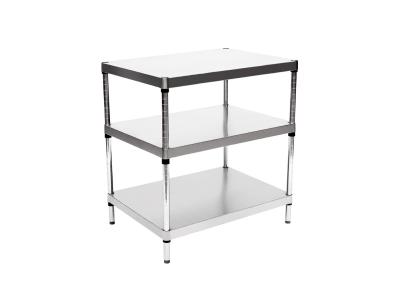 China Durable Stainless Steel Kitchen Rack Shelf H508 Stainless Steel Table 70L×50W×75H Cm for sale