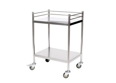 China Silence Wheel Stainless Steel Storage Shelves H509 SS Trolley SGS Certification for sale