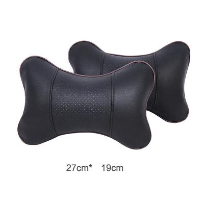 China 27*19CM Luxury Car Styling Black Headrest Support Rest Pillow Neck Car Moving Auto Accessories for sale