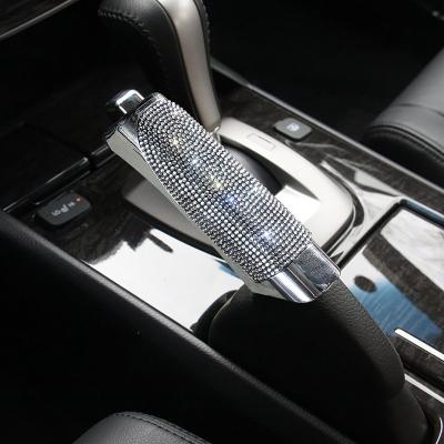 China Universal Car Interior Decoration Crystal Handbrake Cover Interior Protective Exterior Hood Accessories For Women for sale