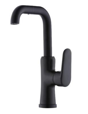 China Wholesale Metered Faucets China Deck Mounted Basin Mixer Taps Single Cold Handle Black Bathroom Faucet for sale