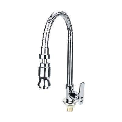 China Mixer Flexible Single Faucet Kitchen Sink Faucet Cold Water Handle Kitchen Hose Faucets Universal Metered Spout Head for sale