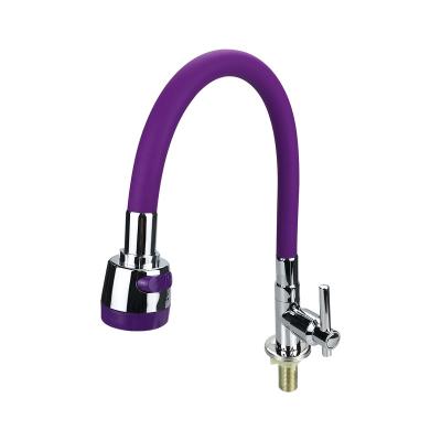 China Thermostatic Faucets Wholesale Flexible Chrome Kitchen Sink Faucets Deck Mounted Rotating Pillar Rose Red Cold Water Taps With Spray Faucet for sale