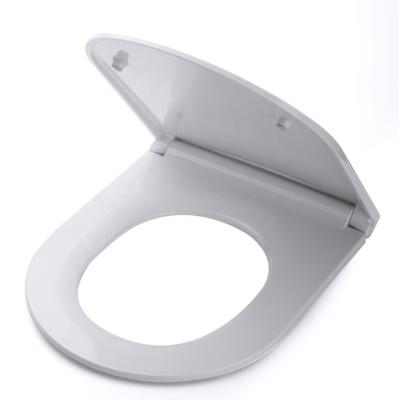 China UF Slow-end Toilet Seats Soft D Shape Narrow Hygienic Toilet Seats With Toilet Seat Cover Accessories for sale