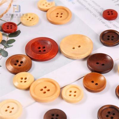 China Unleaded ; Washable; nickel free wooden button wood kids buttons for crafts making and sewing project machine supplier for sale