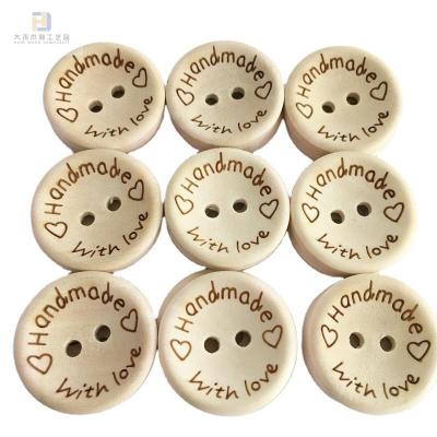 China Unleaded ; Washable; nickel free kids dress handmade large size wooden buttons for clothing sewing shoes crocheted projects diy craft accessories wooden color for sale