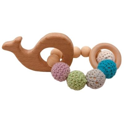 China Pain relief; Wooden Teether Hook Babies Pacifier Pain Relief Wooden Holder Toys Food Grade Teether With Duck Logo Custom Shower Gift Box Engraved for sale