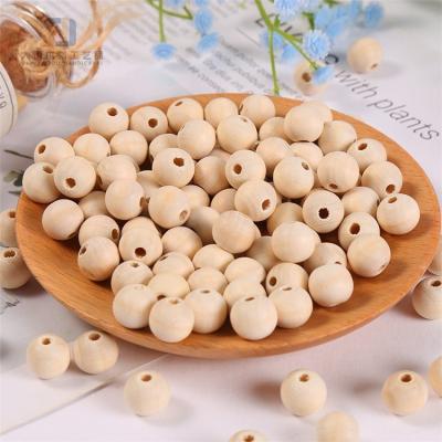 China Jewelry Making Unfinished Garland Wood Crafts Beaded Loose Beads 30mm Log Bead Making Garland With Tassels Macrame For Christmas Decor for sale