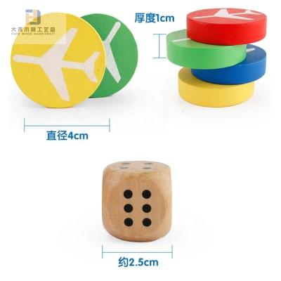 China Family Games FSC Certified Colorful Pawns Large Small Size Wooden Pieces Toy Set For Board Brain Games Wood Tabletop Component Toys for sale