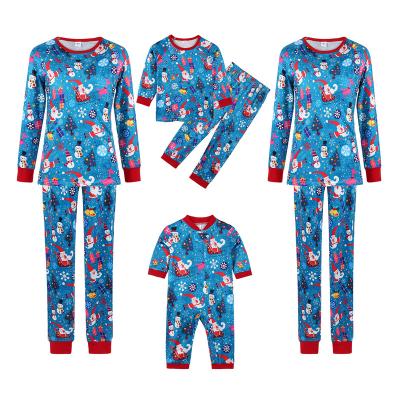 China QUICK DRY used for high quality 2021 christmas family christmas pajamas cartoon print mum mom baby kids pajamas for sale