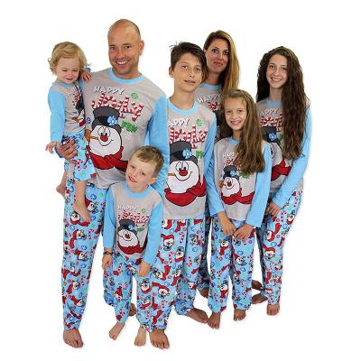 China 2021 Wholesale QUICK DRY Adult Child Nightgowns Loungewear Print Cotton Christmas Family Christmas Pajama Sets for sale