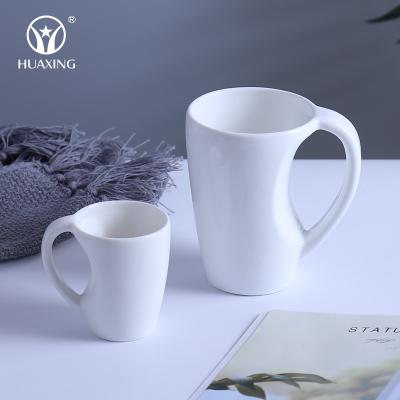 China Sustainable Restaurant Porcelain Water Mug / Tea Mug / Milk Mug With Personalized Design for sale