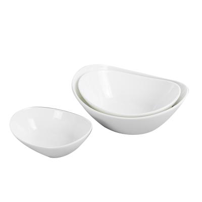 China Viable Unique Funny Design Restaurant Shape Salad Ceramic Fruit Bowl With High Quality for sale