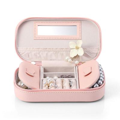 China Super Fashion Travel Accessories Jewelry Box Bag Girls Gift Box Travel Packaging With Fleece Inside for sale