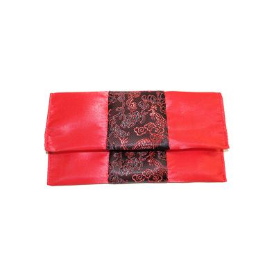 China Other Chinese Red Satin Chinoiserie Brocade Embroidery Jewelry Bag Wallet STUNNING TRAVEL Traditional Purse for sale