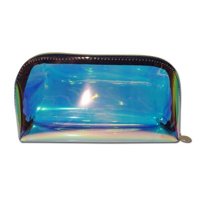 China Korean Holographic Cosmetic Travel Fashion Makeup Brush Organizer Toiletry Case Women Clear Clutch Bag Filter Frame for sale