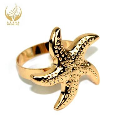 China Sustainable Starfish Towel Ring Delicate Towel Ring Hotel Banquet Dedicated for sale