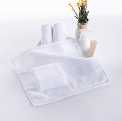 China Hotel Viable Pure Cotton Towel Household White Square Non-linting Towel Small Thickening Towel for sale