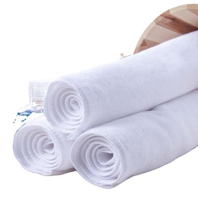 China Viable White Cotton 100G Thick Absorbent Adult Facial Towel For Hotel Beauty Salon for sale