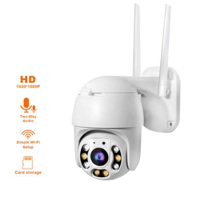 China Bestselling NIGHT VISION 1080P 2MP P2P IP Dome Mini Wifi PTZ Wireless Outdoor Camera for sale