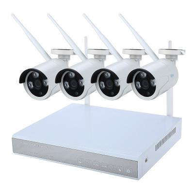 China Waterproof WiFi Nvr IP Camera Nvr Kit 4CH NIGHT VISION CCTV Camera System Wireless WiFi Camera Kit for sale