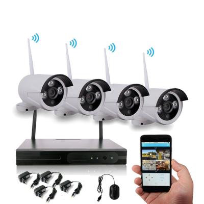 China 1080P 4CH NIGHT VISION CCTV Camera Wireless WiFi Nvr System IP Camera System for sale