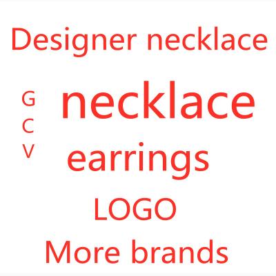 China Wholesale High Quality Fashionable Women Jewelry Stainless Steel Designer Brand Logo Pendant Luxury Long Necklace Letter for sale