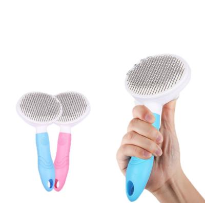 China Stainless Steel Pet Supplies Self-Cleaning Pet Hair Brush, Pet Hair Remover Comb, Pet Cleaning and Grooming Products for sale