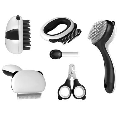 China Viable Set Deshedding Shell Comb Slicker Massage Brush Pet Grooming Nail Small Dog and Cat Hair Kit for sale