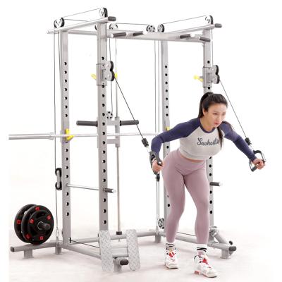 China Smith Machine Squat Rack Universal Power Multi-Function Stand Small Complete Fitness Flight Bird Trainer for sale