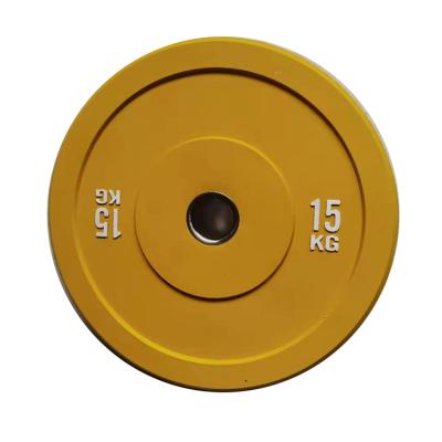 China Durable Barbell Dishes Set Rubber Standard Colored Weight Lifting Weight Lifting Barbell Dishes for sale