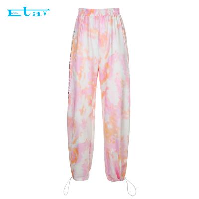 China Wholesale Women's Casual Tie Dye Clothing Anti-Wrinkle Drop Pants Tie-Dyed Women's Trousers For Women for sale