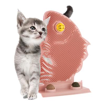 China Stocked Cat Scratching And Rubbing Hair Device Fixed Door Seam Cat Removal Comb with Mint Anti-itching Massage BrushToy Pet Supplies for sale