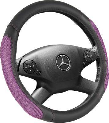 China Perfectly Fit Four Seasons Universal ICE Wire Grip Cover Carbon Fiber Leather Non-slip Steering Wheel Cover for sale