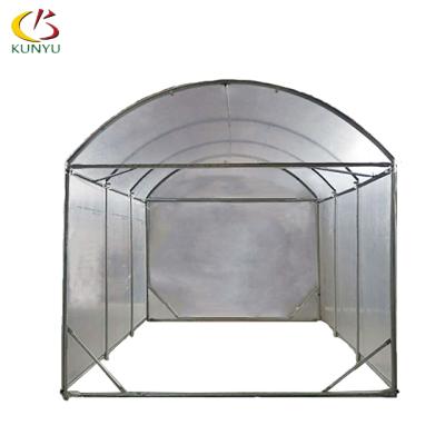 China Stable structure easily assembled price arch roof bottom pep film tarpaulin garden greenhouse in backyad for sale for sale