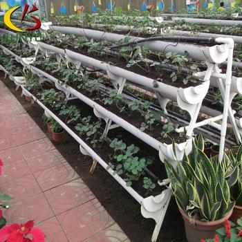 China Automated Hydroponic Wholesale System A Frame Full Hydroponic Greenhouse nft Pipe Planting Lettuce With Water Pump for sale