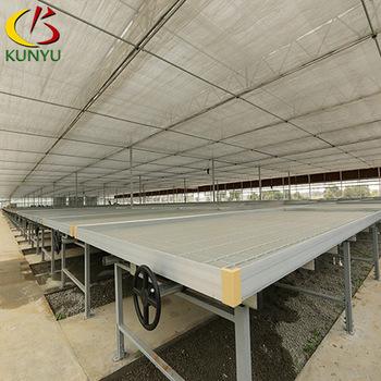 China Stable Easily Structure Assembledv Commercial Greenhouse Seeding Nursery Bed With Galvanized Steel for sale