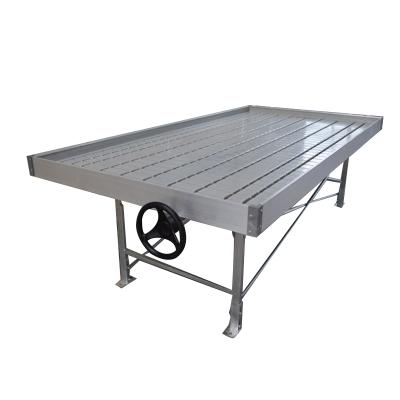 China Indoor Flower and Seed Growing Top Selling Hydroponics Greenhouse ebb and Flow Bench Flood Tray Rolling Bench Agricultural Seedling for Growing Orchid Flowers for sale