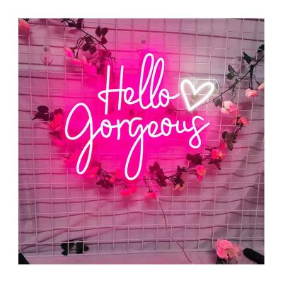 China Simple Customs Lead The Letter Neon Lamp Decorative Lighting Customized Illuminated Neon Signs for sale