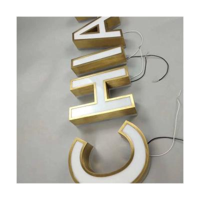 China Simple Outdoor Store Front Business Sign 3d Acrylic Company Illuminated Channel Letters Signage Front Lit Led Logo Letter Signs for sale