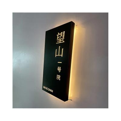 China Simple Hotel Decorative Door Sign Aisle Panel Door Metal Stainless Steel Outdoor Sale Sign for sale